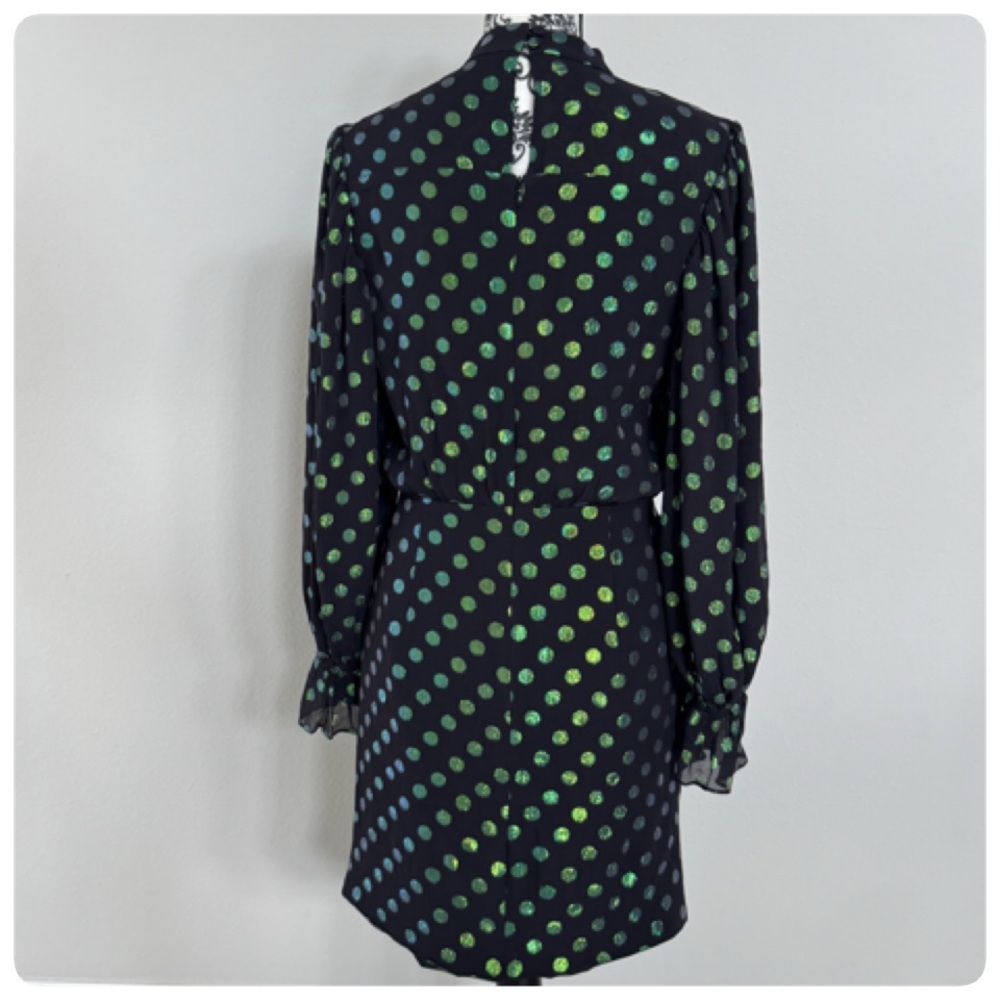 SALONI RINA SILK POLKA DOT MINI DRESS SIZE 8 US - Picture 16 of 16
